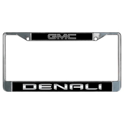 Blacked Out GMC Denali Chrome License Plate Frame