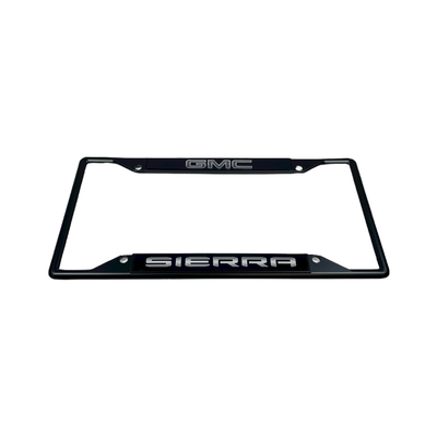 Blacked Out GMC Sierra Black License Plate Frame