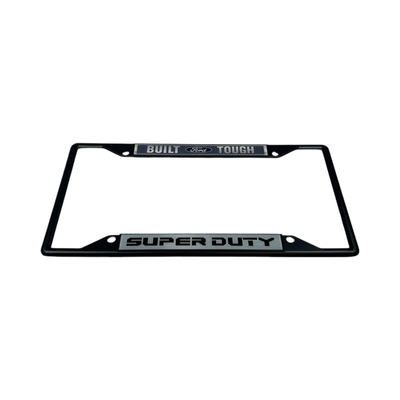 Built Ford Tough Super Duty Black License Plate Frame