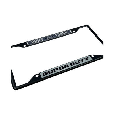 Built Ford Tough Super Duty Black License Plate Frame