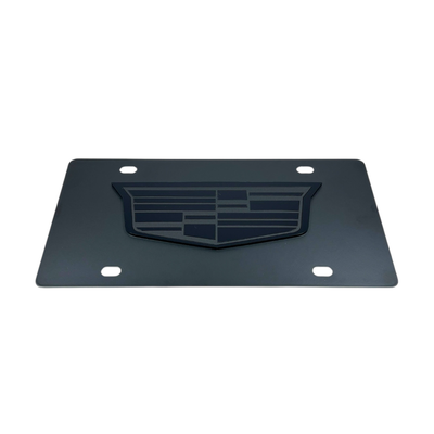 Cadillac Black Out Carbon Steel License Plate