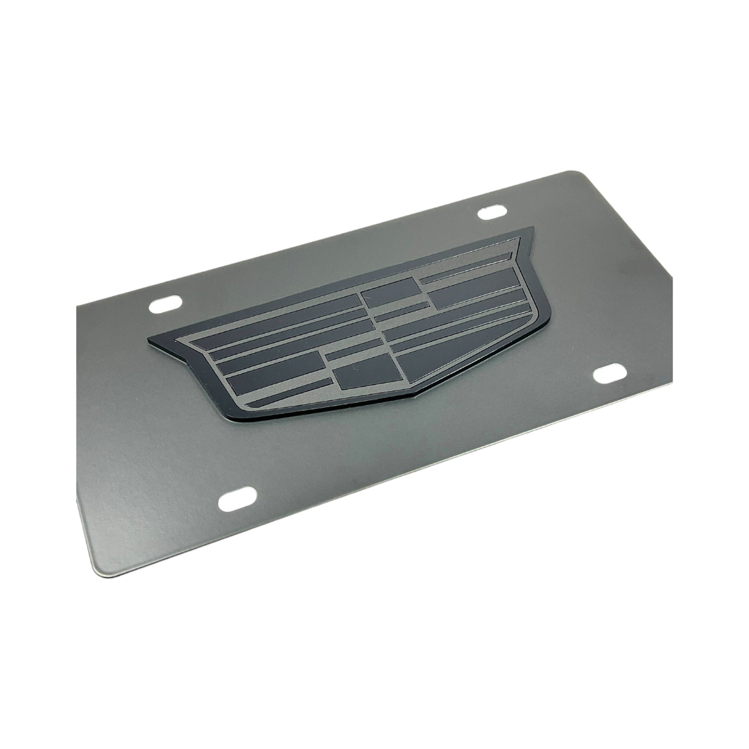 Cadillac Black Out Carbon Steel License Plate