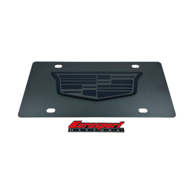 Cadillac Black Out Carbon Steel License Plate
