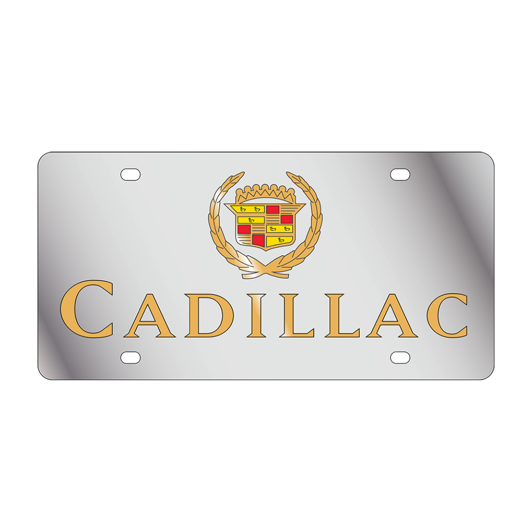 Cadillac Retro Stainless Steel License Plate