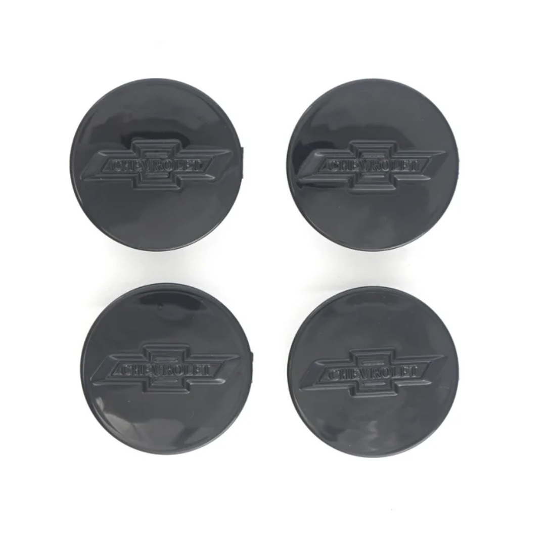 10-17 Chevrolet Equinox, 15-24 Chevrolet Colorado, 18-23 Chevrolet Traverse, 19-24 Chevrolet Blazer 4 PCS Gloss Black Replacement Officially Licensed Chevrolet Wheel Cap Set
