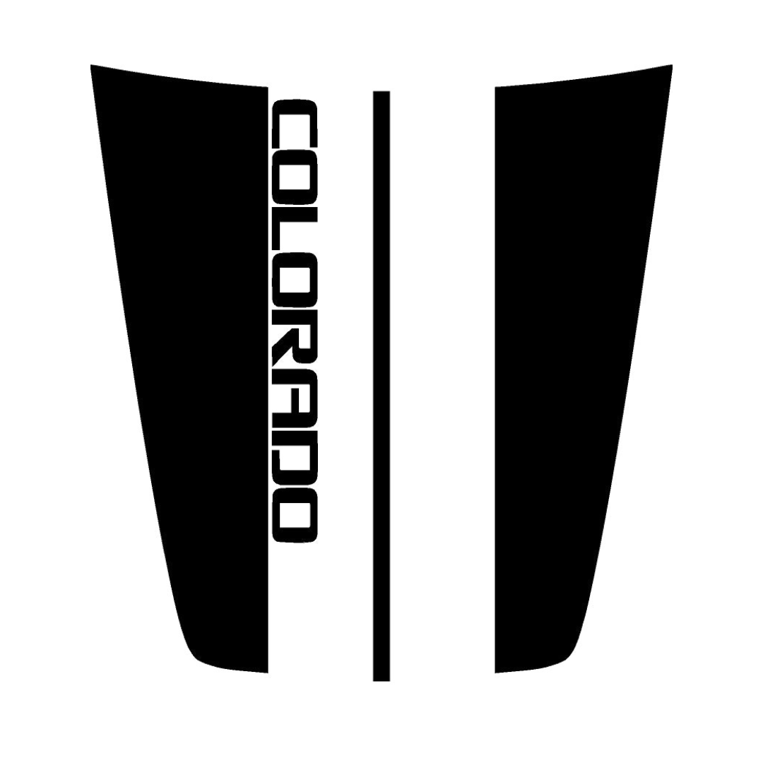 Center "Colorado" Racing Stripes Hood Decal Cover for 2015-2022 Chevrolet Colorado