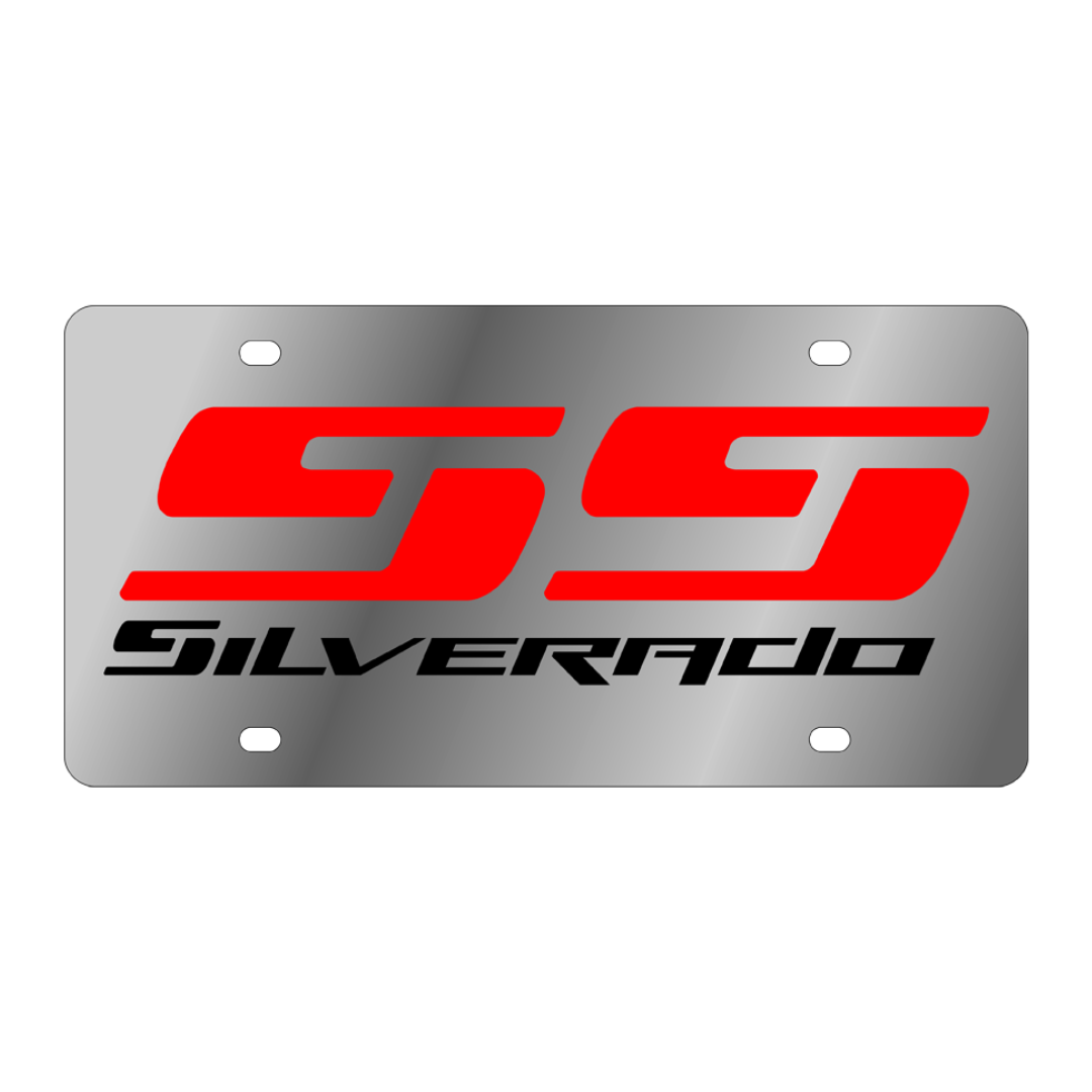 Chevrolet Silverado SS Stainless Steel License Plate