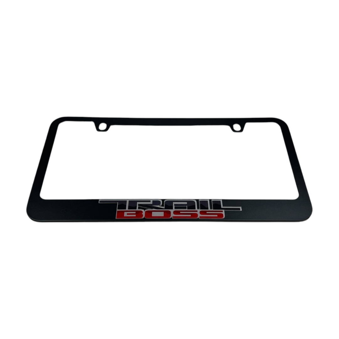 Chevrolet Trail Boss Black License Plate Frame