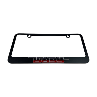 Chevrolet Trail Boss Black License Plate Frame