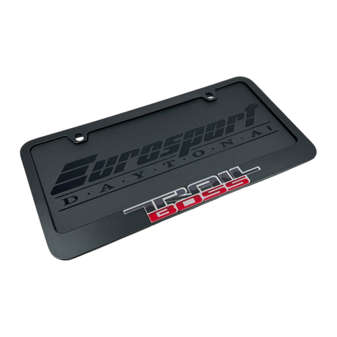 Chevrolet Trail Boss Black License Plate Frame