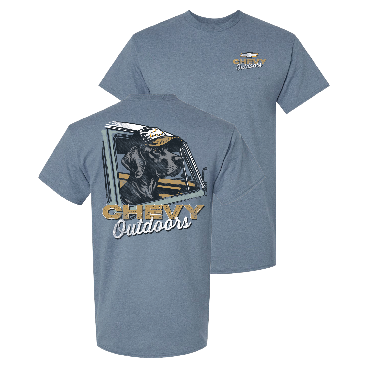 Chevy Outdoors Dog T-Shirt – Heather Indigo