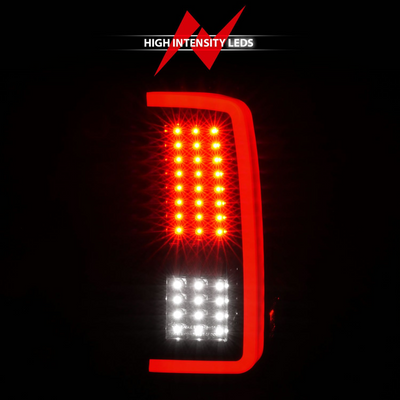 Chevy Silverado 1500 07-13 / 2500HD/3500HD 07-14 Full LED C-Bar Tail Lights G5 Black Smoke Lens