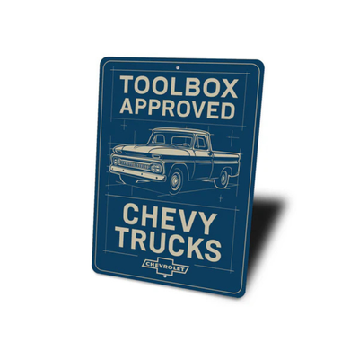 Chevy Trucks Toolbox Approved Chevrolet Signs