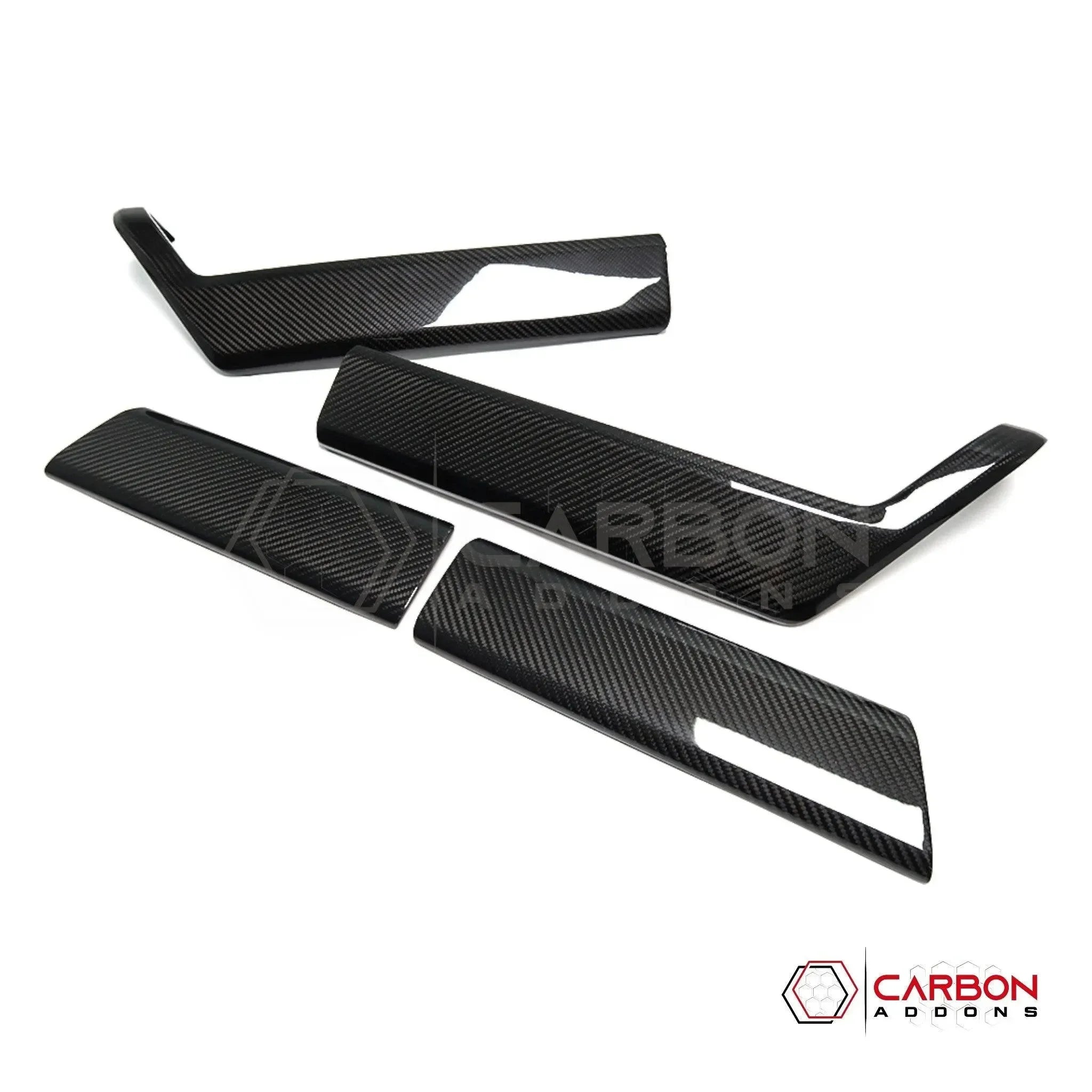Real Carbon Fiber Door Panel Trim Covers for 2021+ Ford F-150