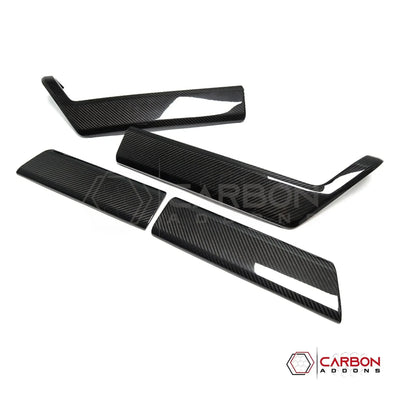 Real Carbon Fiber Door Panel Trim Covers for 2021+ Ford F-150