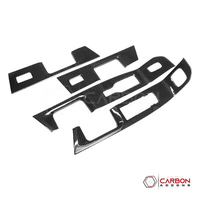 Real Carbon Fiber Window Switch Trim Cover for 2021+ Ford F-150