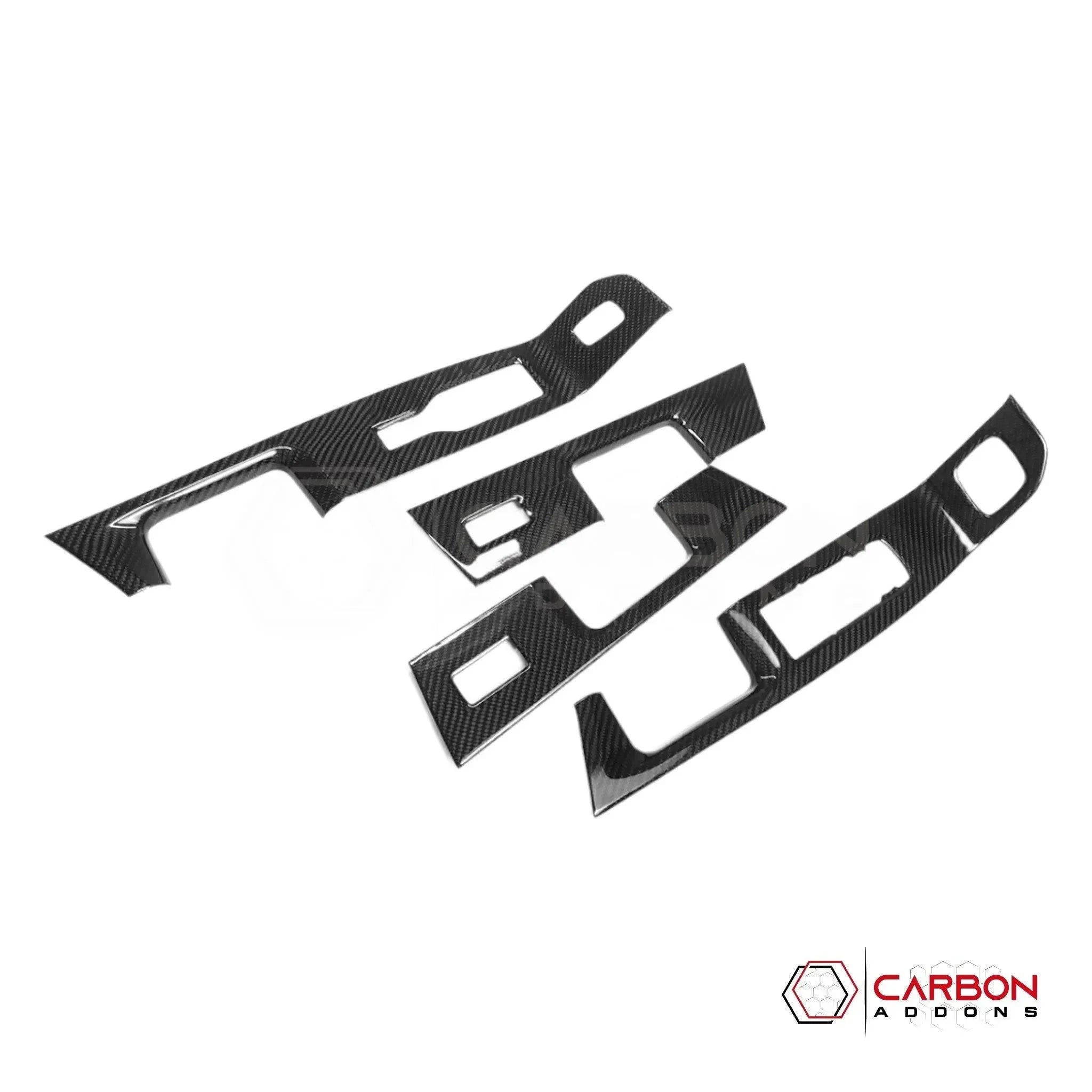 Real Carbon Fiber Window Switch Trim Cover for 2021+ Ford F-150