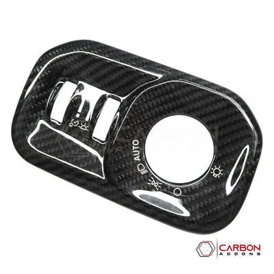 RAM 1500/TRX/RHO 2019+ Headlight Control Trim Hard Carbon Fiber Cover