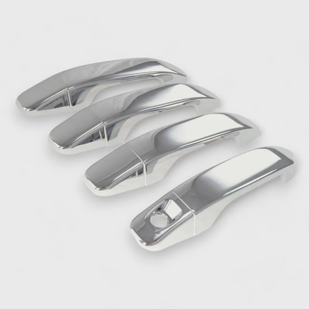 15-22 Chevrolet Colorado, 15-22 GMC Canyon No Smart Key 8 PCS Chrome Snap-on W/Tape Patented Door Handle Cover
