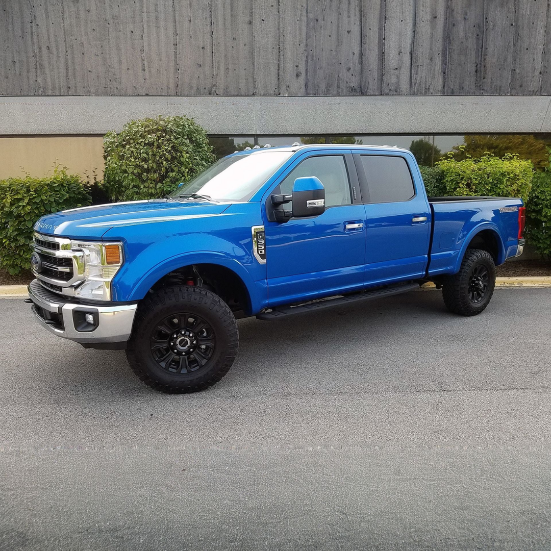 2015-20 Ford F-150, 17-22 Ford F-250 Super Duty/F-350 Super Duty W/ or W/O Smart Key 6 PCS Chrome Snap-on W/Tape Patented Door Handle Cover