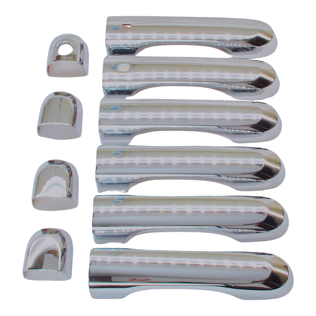 2015-23 Jeep Renegade W/ or W/O Smart Key 10 PCS Chrome Snap-on W/Tape Patented Door Handle Cover