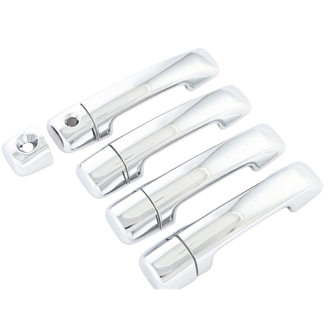 07-21 Toyota Tundra Does not fit Double Cab 2007-2022 Toyota Sequoia, No Smart Key 9 PCS Chrome Snap-on W/Tape Patented Door Handle Cover