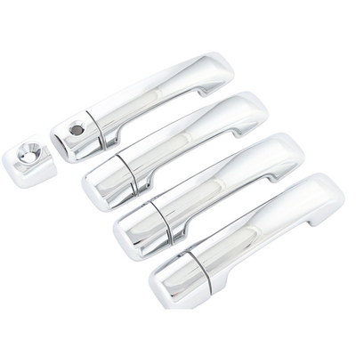 07-21 Toyota Tundra Does not fit Double Cab 2007-2022 Toyota Sequoia, No Smart Key 9 PCS Chrome Snap-on W/Tape Patented Door Handle Cover