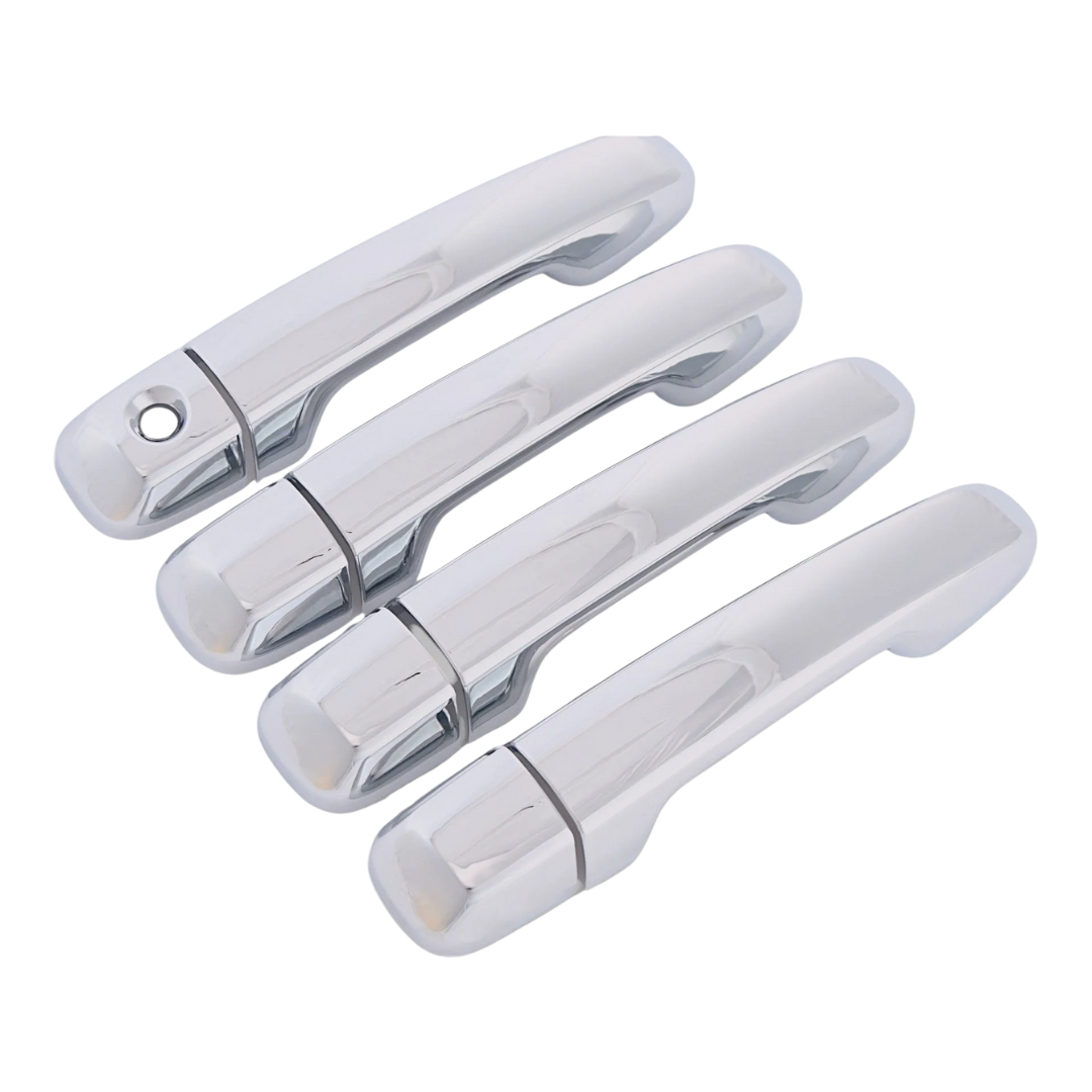 2010-24 Toyota 4Runner Does not fit Limited Works over Keyless Sensors 8 PCS Chrome Snap-on W/Tape Patented Door Handle Cover