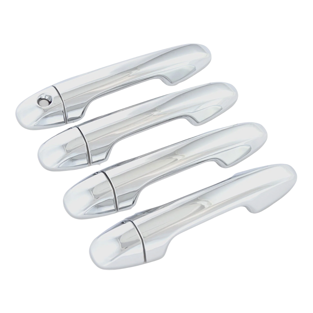 2016-23 Toyota Tacoma Works over Keyless Sensors 8 PCS Chrome Snap-on W/Tape Patented Door Handle Cover
