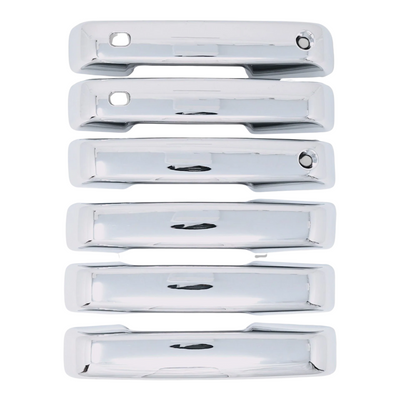 2021-24 Ford F-150, 23-24 Ford F-250 Super Duty/F-350 Super Duty W/ or W/O Smart Key 6 PCS Chrome Snap-on W/Tape Patented Door Handle Cover