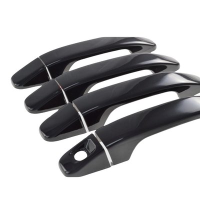 2015-22 Chevrolet Colorado, 15-22 GMC Canyon No Smart Key 8 PCS Gloss Black Snap-on W/Tape Patented Door Handle Cover