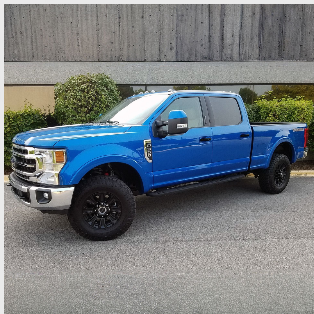 2015-20 Ford F-150, 17-22 Ford F-250 Super Duty/F-350 Super Duty W/ or W/O Smart Key 6 PCS Gloss Black Snap-on W/Tape Patented Door Handle Cover