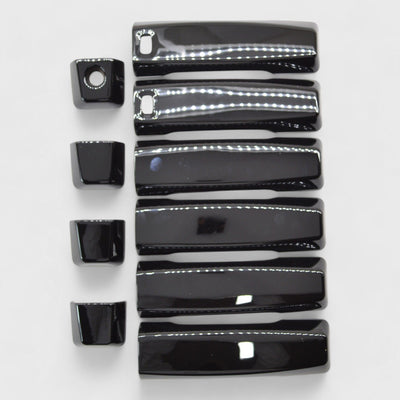 Trim Illusion DH6273BLK gloss black door handle covers for 2004-2024 Nissan TITAN and TITAN XD - image 1