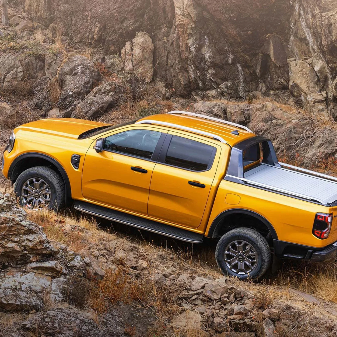 2019-23 Ford Ranger No Smart Key 8 PCS Gloss Black Snap-on W/Tape Patented Door Handle Cover