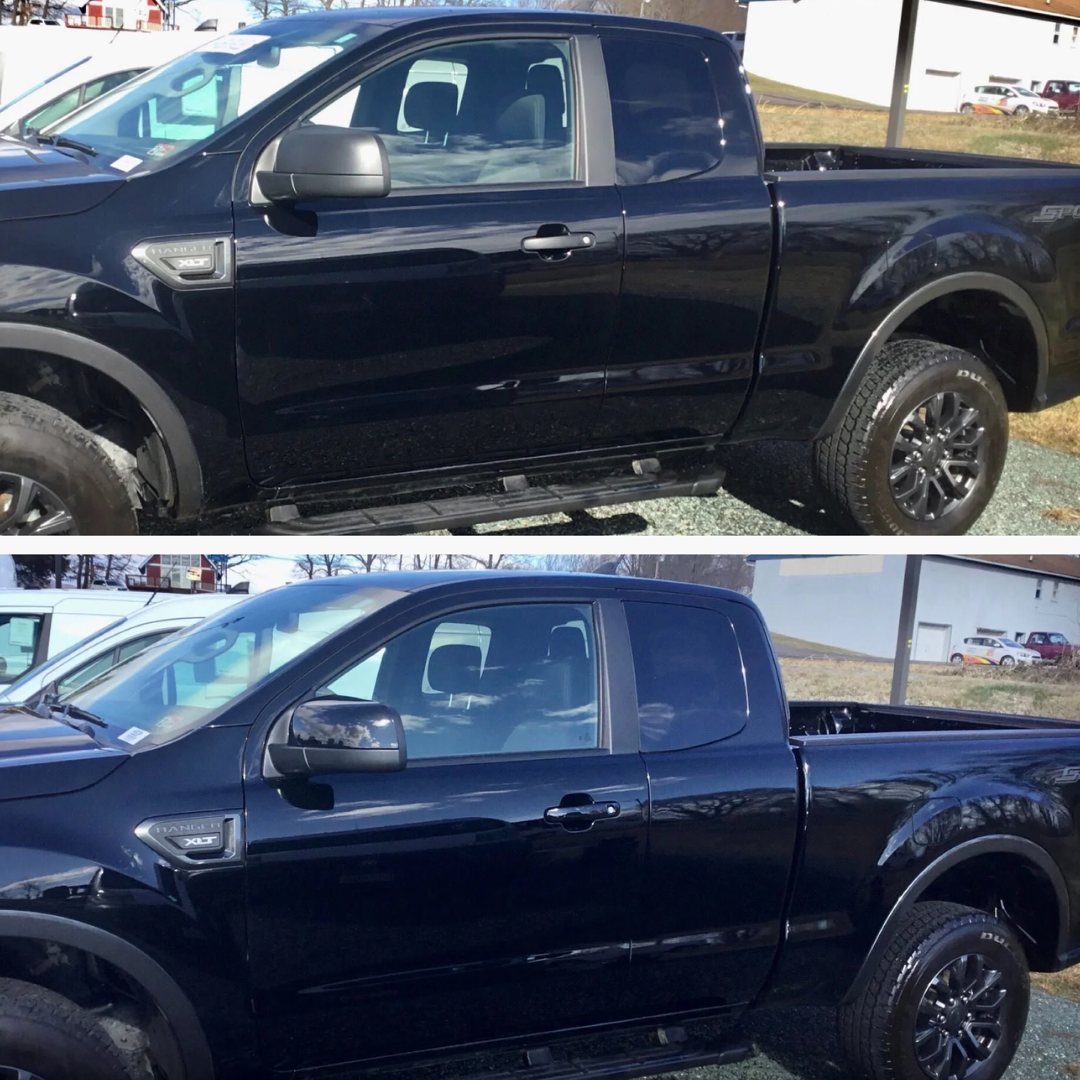 2019-23 Ford Ranger No Smart Key 8 PCS Gloss Black Snap-on W/Tape Patented Door Handle Cover
