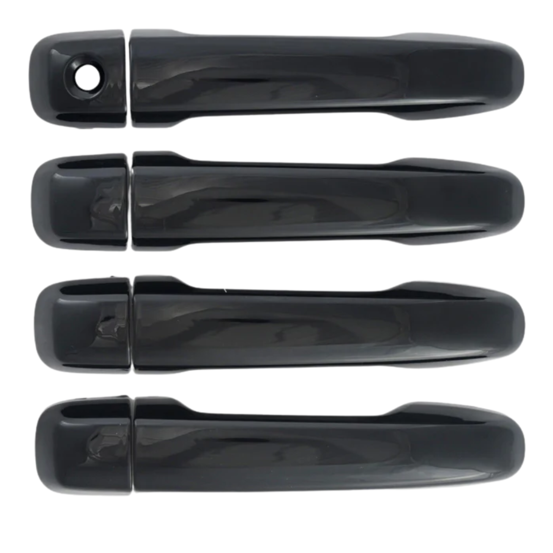 2010-2024 Toyota 4Runner 8 PCS Gloss Black Snap-on W/Tape Patented Door Handle Cover Does not fit Limited Works over Keyless Sensors