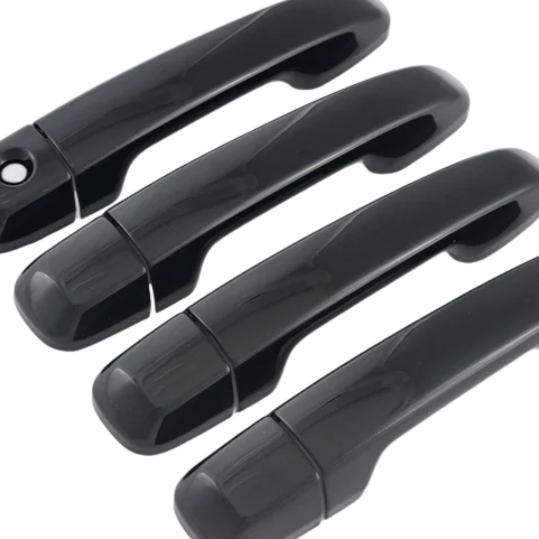 2010-2024 Toyota 4Runner 8 PCS Gloss Black Snap-on W/Tape Patented Door Handle Cover Does not fit Limited Works over Keyless Sensors