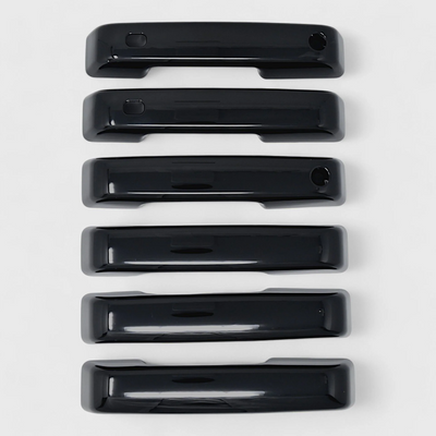 2021-24 Ford F-150, 23-24 Ford F-250 Super Duty/F-350 Super Duty W/ or W/O Smart Key 6 PCS Gloss Black Snap-on W/Tape Patented Door Handle Cover