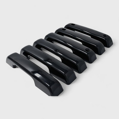 2021-24 Ford F-150, 23-24 Ford F-250 Super Duty/F-350 Super Duty W/ or W/O Smart Key 6 PCS Gloss Black Snap-on W/Tape Patented Door Handle Cover