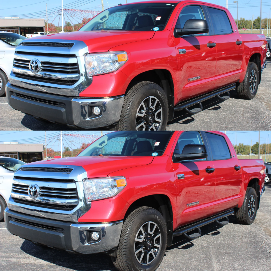 07-22 Toyota Sequoia, 07-21 Toyota Tundra Does not fit Double Cab No Smart Key 9 PCS Gloss Black Snap-on W/Tape Patented Door Handle Cover