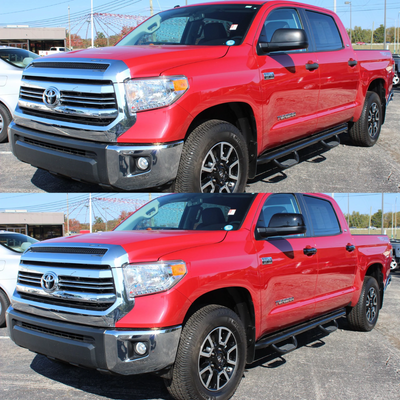 07-22 Toyota Sequoia, 07-21 Toyota Tundra Does not fit Double Cab No Smart Key 9 PCS Gloss Black Snap-on W/Tape Patented Door Handle Cover