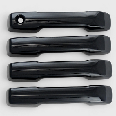2022-24 Toyota Tundra, 23-24 Toyota Sequoia, 2024 Toyota Tacoma Works over Keyless Sensors 4 PCS Gloss Black Snap-on W/Tape Patented Door Handle Cover