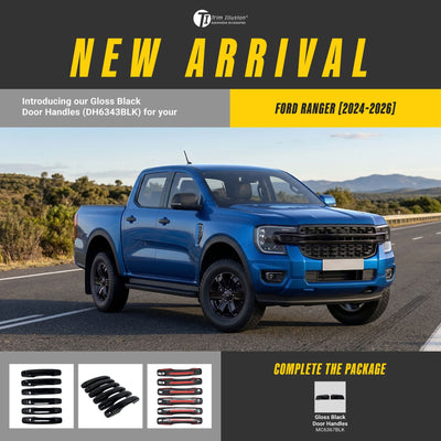 Trim Illusion DH6343BLK gloss black door handle covers for 2024-2026 Ford Ranger - image 14