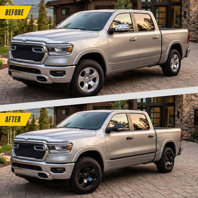 Trim Illusion DH6357BLK gloss black door handle covers for 2025-2026 Ram 1500 - image 9