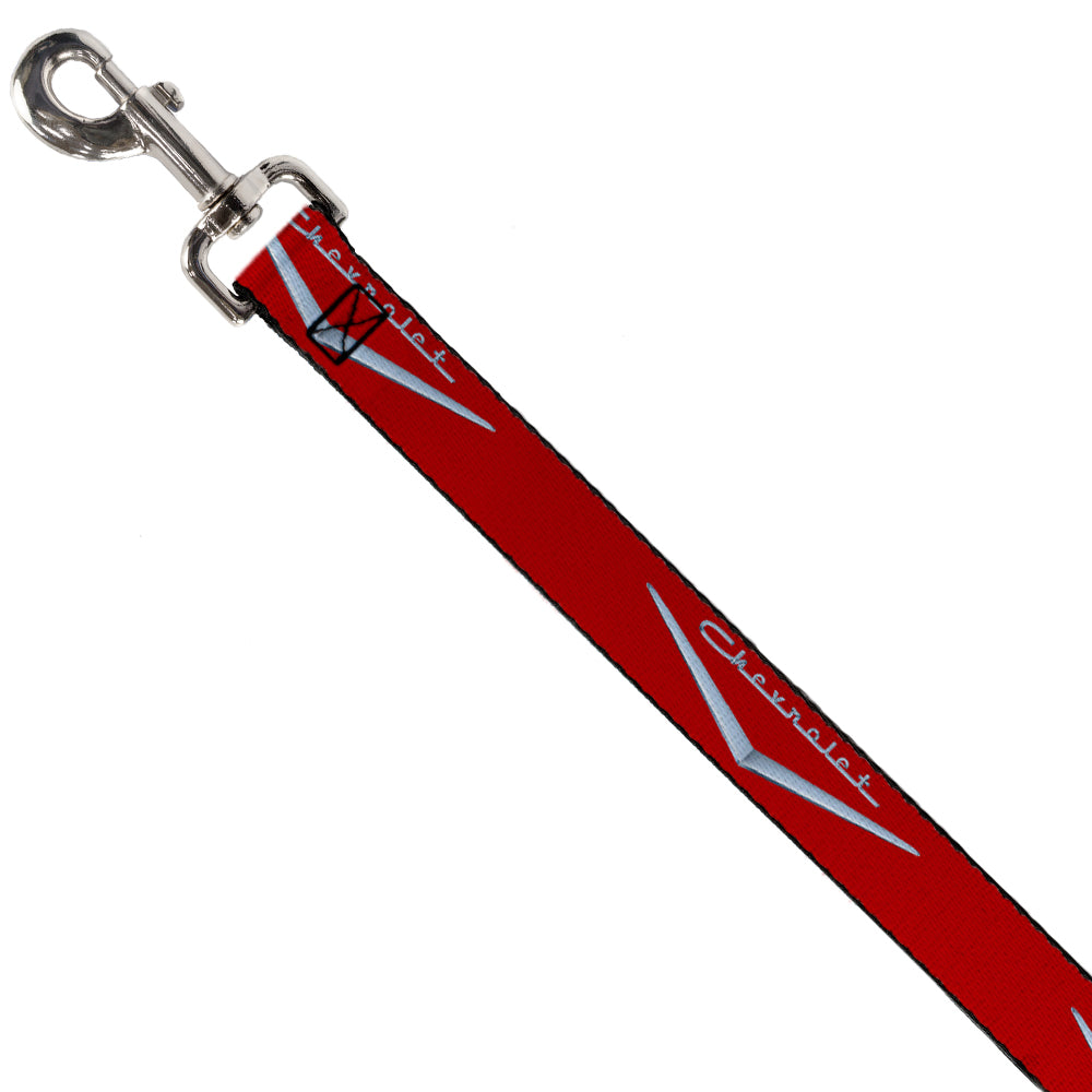 Dog Leash - 1955-57 CHEVROLET V Emblem Red/Silver