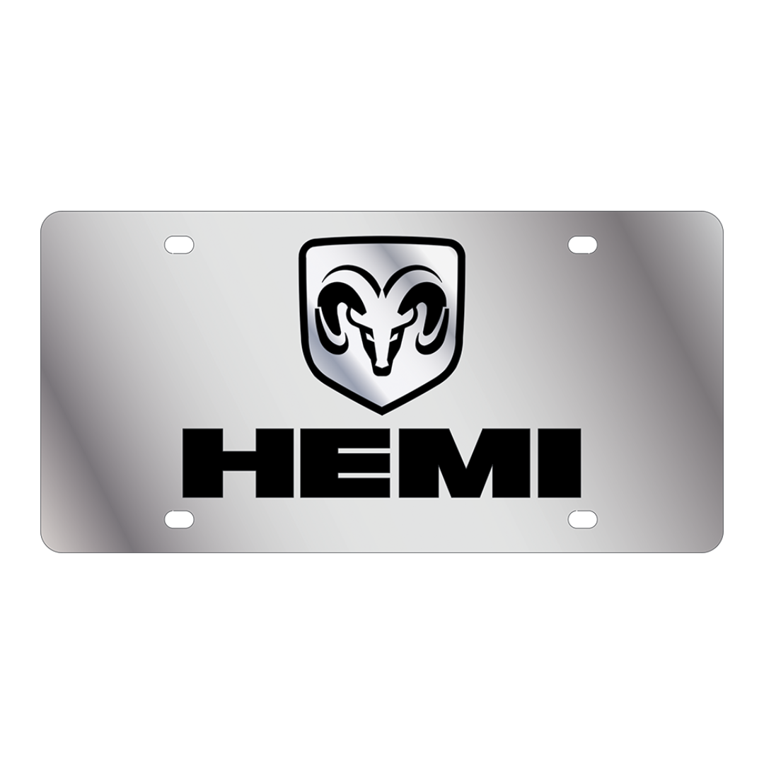 Dodge Hemi Stainless Steel License Plate