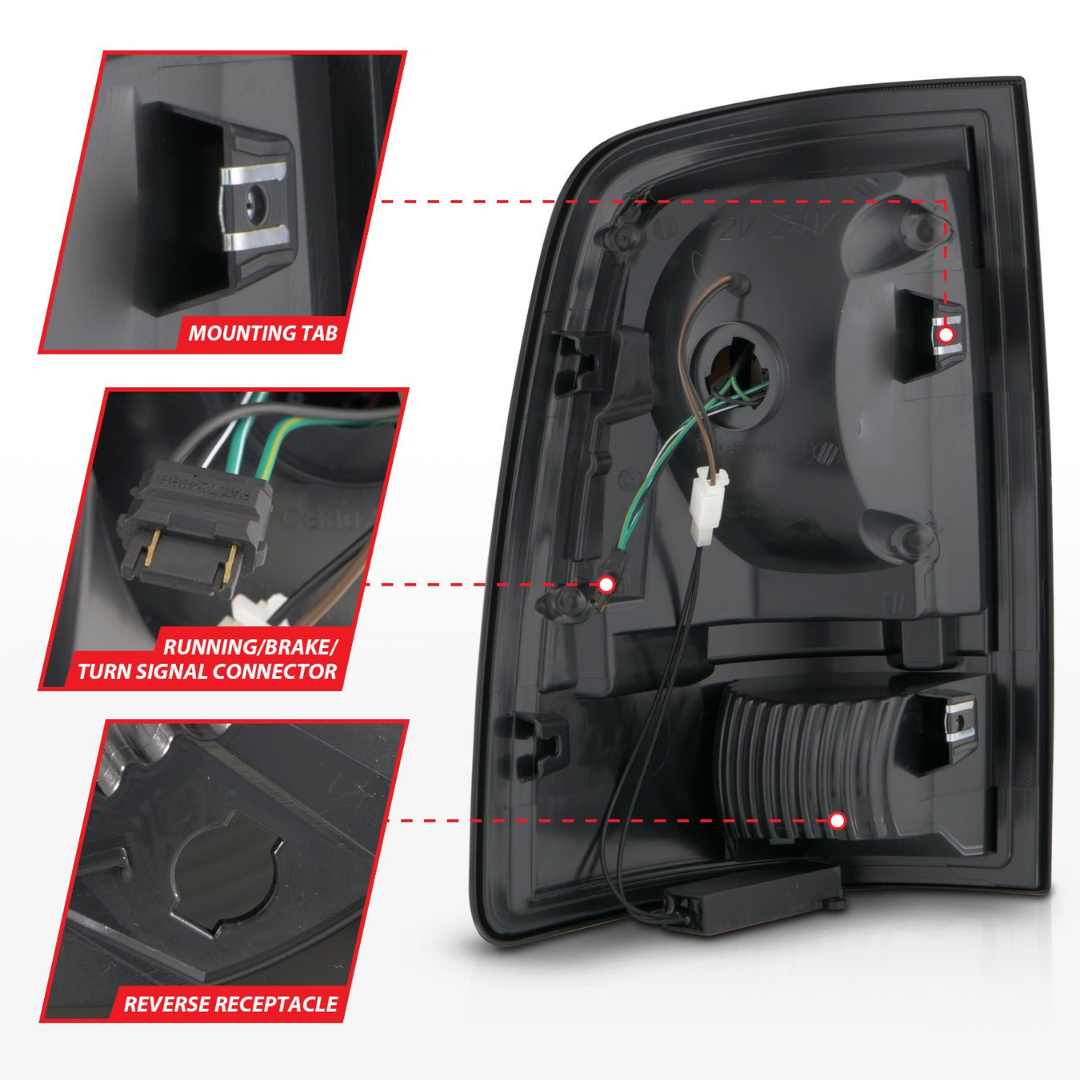 Dodge Ram 1500 09-18 / Ram 2500/3500 10-18 LED Black w/ Smoke Lens Sequential Tail Lights (NOT FOR OE LED TAIL LIGHT MODELS)
