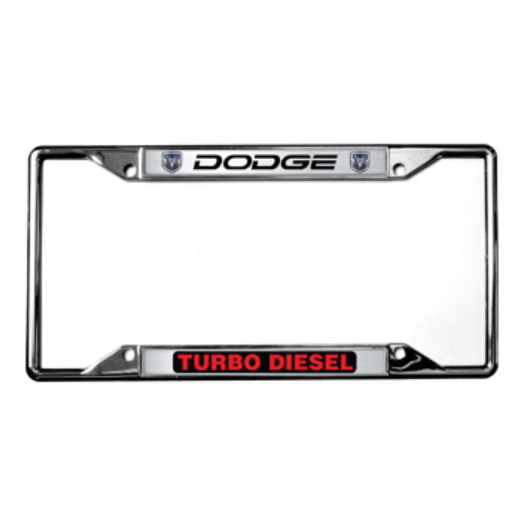 Dodge Turbo Diesel Chrome License Plate
