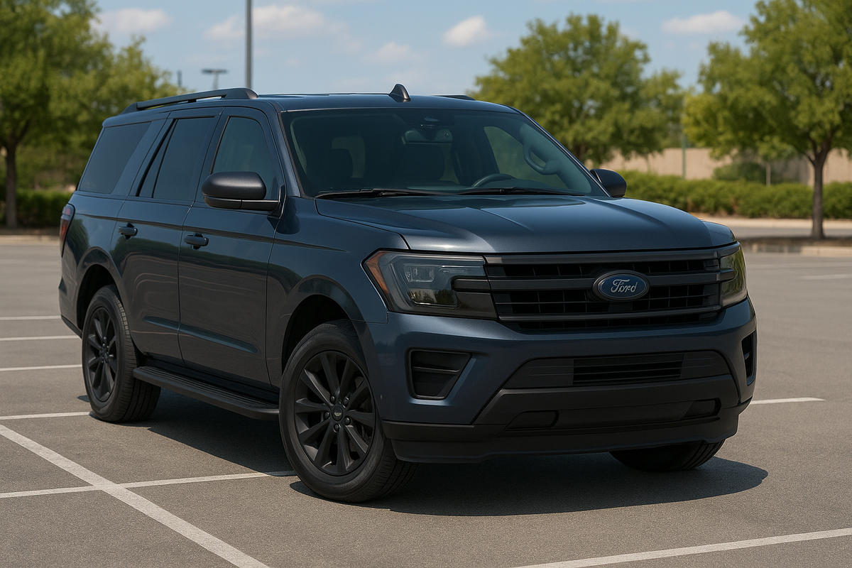 Trim Illusion MC6333BLK gloss black mirror covers for 2018-2025 Ford Expedition and Lincoln Navigator - shown on Ford Expedition