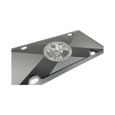 Florida State Flag Blacked Out Carbon Steel License Plate
